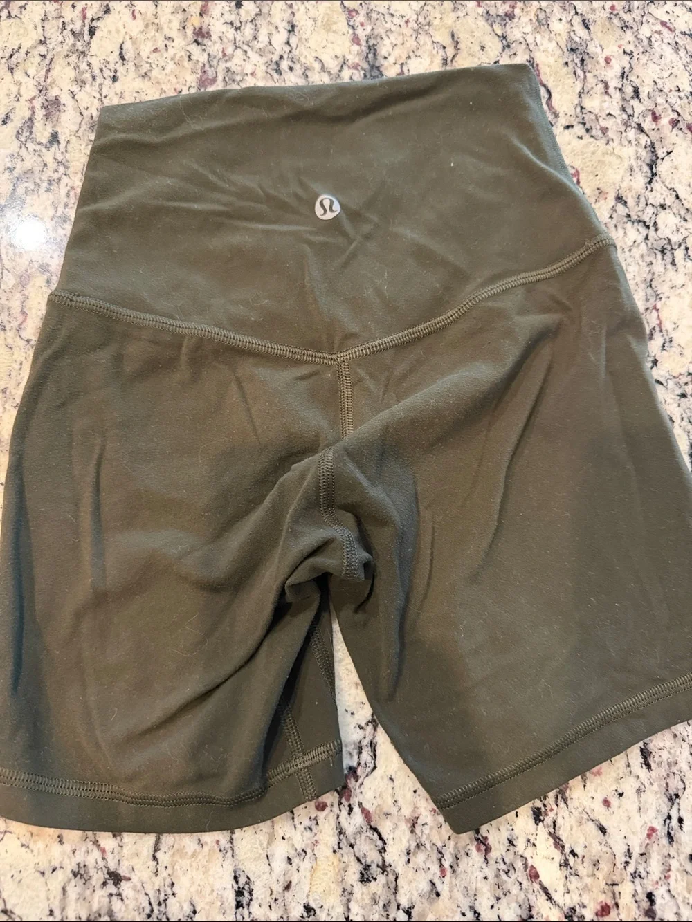 lululemon athletica Olive Green High-Rise Bike Shorts